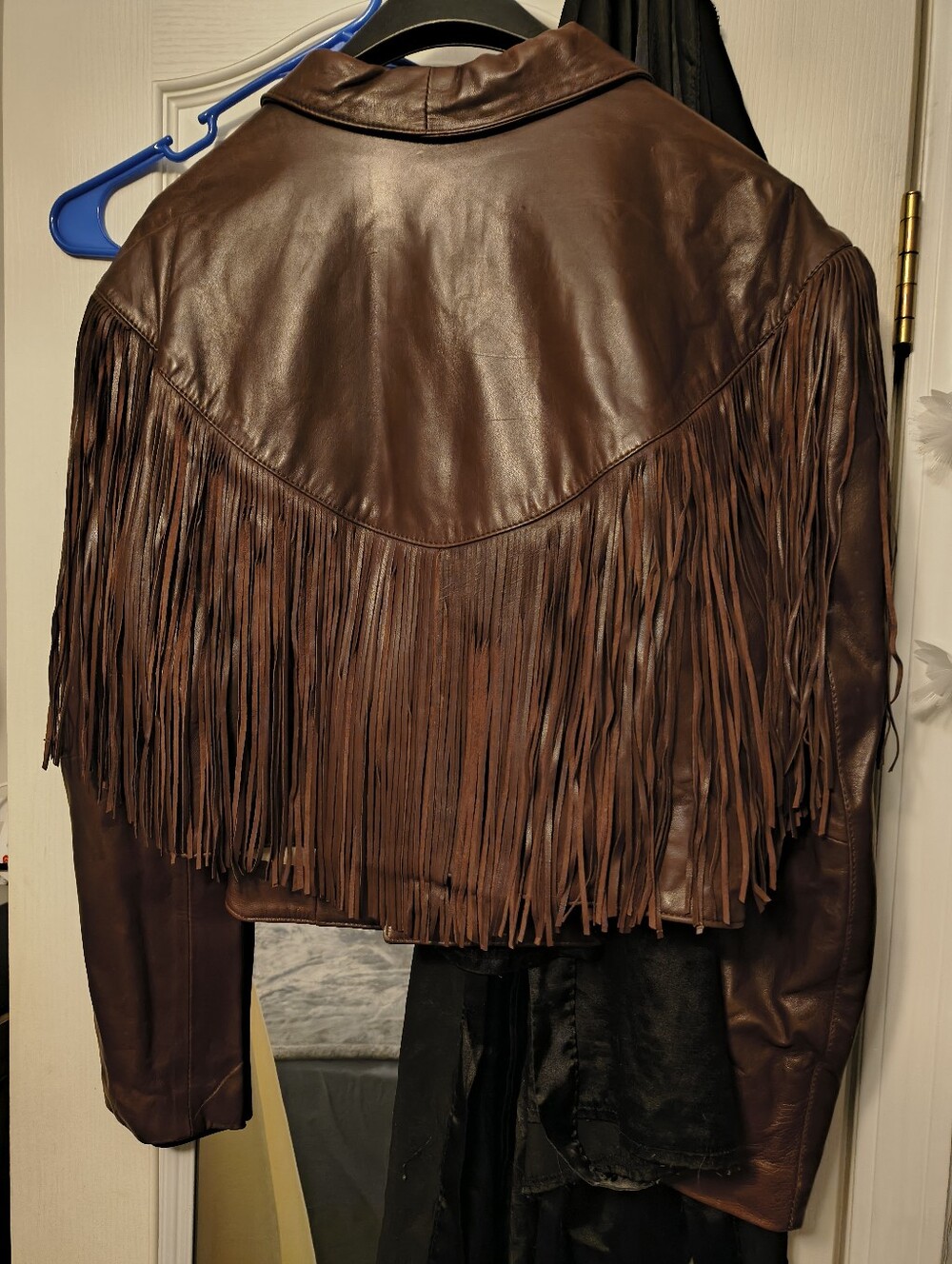 Vintage-Inspired Brown Leather Fringe Jacket by Continental - Picture 2 of 5